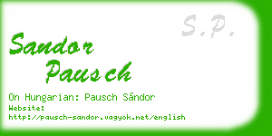 sandor pausch business card
