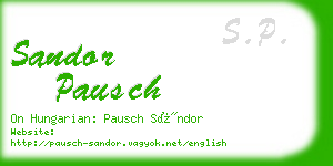 sandor pausch business card